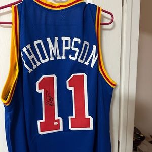 Golden state warriors autographed jersey Klay Thompson